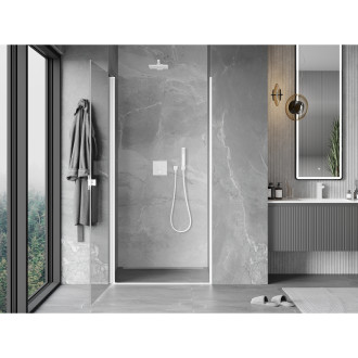 Sprchové dveře Mexen Mist-B s otočnými dveřmi 80 cm, průhledné, bílé - 8A2-080-000-20-00