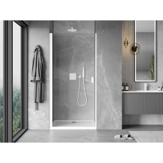 Sprchové dveře Mexen Mist-B s otočnými dveřmi 80 cm, průhledné, bílé - 8A2-080-000-20-00