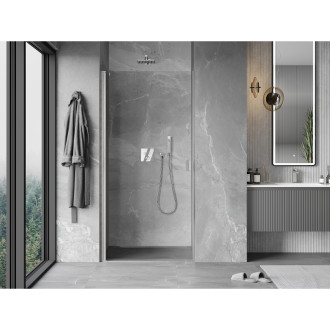 Sprchové dveře Mexen Mist-B s otočnými dveřmi 70 cm, průhledné, kartáčovaný nikl - 8A2-070-000-97-00