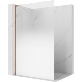 Mexen Kioto L Sprchová zástěna 80 x 200 cm, ombré bílá 8 mm, růžové zlato - 800-080-103-60-86