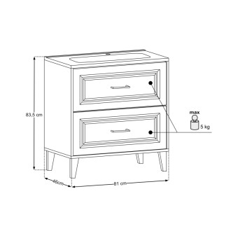 Comad SET-DOR 80CM GO Nábytková sestava 80 cm s nábytkovým umyvadlem GO