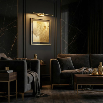 Koupelnové nástěnné LED svítidlo APP1892-1W 40 cm BRUSH GOLD
