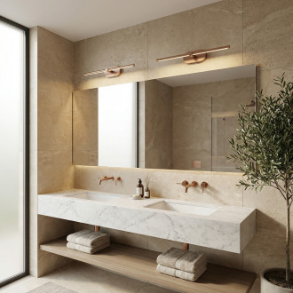 Koupelnové nástěnné LED svítidlo APP1895-1W 40 cm BRUSH COPPER