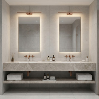 Koupelnové nástěnné LED svítidlo APP1896-1W 60 cm BRUSH COPPER