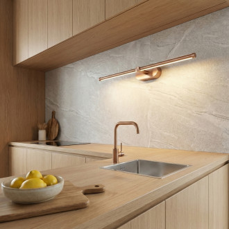 Koupelnové nástěnné LED svítidlo APP1896-1W 60 cm BRUSH COPPER