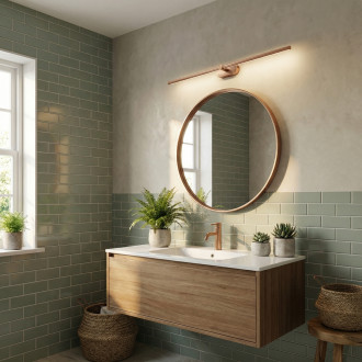 Koupelnové nástěnné LED svítidlo APP1897-1W 80 cm BRUSH COPPER