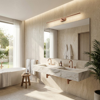 Koupelnové nástěnné LED svítidlo APP1897-1W 80 cm BRUSH COPPER