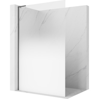 Mexen Kioto L Sprchová zástěna 110 x 200 cm, ombré bílá 8 mm, kartáčovaná pistole gray - 800-110-103-66-86