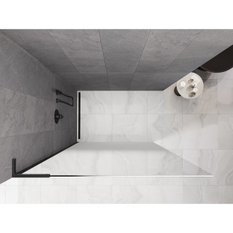 Mexen Kioto L Sprchová zástěna 90 x 200 cm, ombre bílá 8 mm, černá - 800-090-103-70-86