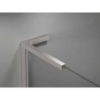 Mexen Kioto L Sprchová zástěna 70 x 200 cm, ombré bílá 8 mm, kartáčovaný nikl - 800-070-103-97-86