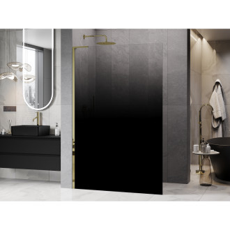Mexen Kioto L Sprchová zástěna 70 x 200 cm, ombré černá 8 mm, zlatá - 800-070-103-50-76