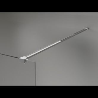 Mexen Kioto+ sprchová zástěna s poličkou 130 x 200 cm, ombré bílá 8 mm, chrom - 800-130-121-01-86