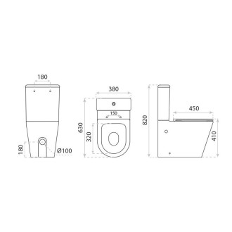 Kombi WC PIAVA TORNADO s FLAT sedátkem Soft-close