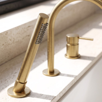 3otvorová Vanová Baterie Rea Lungo Brush Gold
