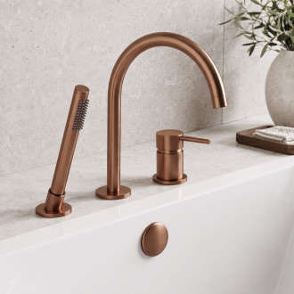 3otvorová Vanová Baterie Rea Lungo Brush Copper