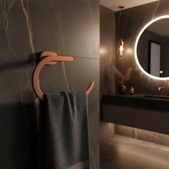 Koupelnový věšák Ring 110 Til Brush Copper