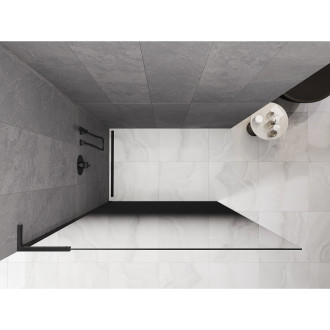 Mexen Kioto L Sprchová zástěna 80 x 200 cm, ombre černá 8 mm, černá - 800-080-103-70-76