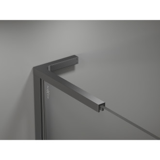 Mexen Kioto L Sprchová zástěna 80 x 200 cm, ombré černá 8 mm, stříbrná - 800-080-103-95-76