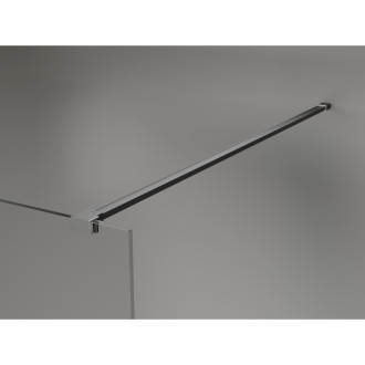 Mexen Kioto+ Sprchová zástěna s poličkou 120 x 200 cm, ombré černá 8 mm, gun metal - 800-120-121-95-76