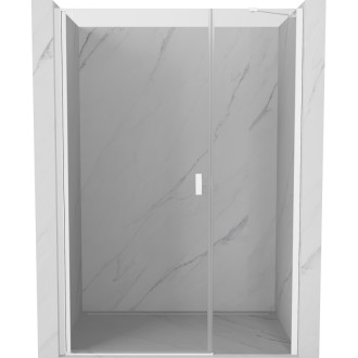 Sprchové dveře Mexen Mist-B s otočnými dveřmi 105 cm, průhledné, bílé - 8A2-105-001-20-00