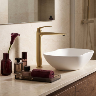 Umyvadlová baterie PREMIUM REA Como Brush Gold High