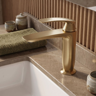 Umyvadlová baterie PREMIUM REA Como Brush Gold Low