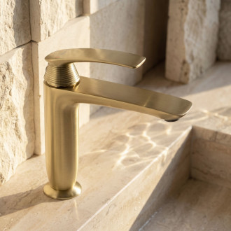 Umyvadlová baterie PREMIUM REA Como Brush Gold Low