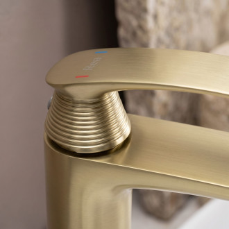 Umyvadlová baterie PREMIUM REA Como Brush Gold Low