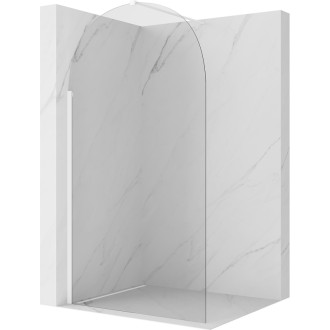 Mexen Kioto-Q Sprchová zástěna 100 x 200 cm, 8 mm průhledná, bílá - 800-100-101-20-00-Q
