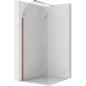 Mexen Kioto-Q Sprchová zástěna 80 x 200 cm, 8 mm průhledná, růžové zlato - 800-080-101-60-00-Q