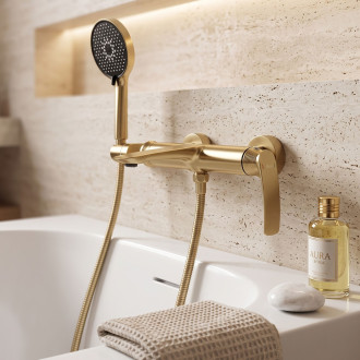 Koupelnová baterie PREMIUM REA Como Brush Gold