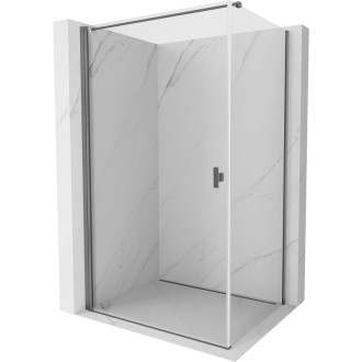 Sprchový kout Mexen Mist-B s výklopným mechanismem 100 x 80 cm, průhledný, stříbrná metalíza - 8A2T-100-080-95-00