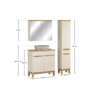 Comad SET-BAC B NAT WOTAN 80CM UN ANNA HC MC Nábytková sestava 80cm