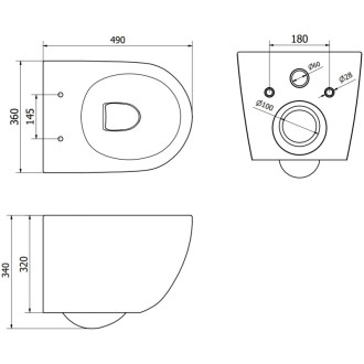 WC mísa Mexen Lena Rimless Tornado s tenkým sedátkem s tlumeným dovíráním, duroplast, kašmírový mat - 30224032T