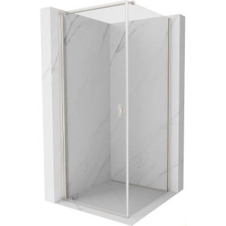 Sprchový kout Mexen Mist-B s výklopným mechanismem 80 x 80 cm, průhledný, kartáčovaný nikl - 8A2T-080-080-97-00