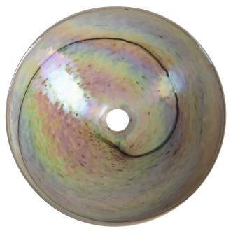 SAND MURANO skleněné umyvadlo na desku, průměr 41cm, sand