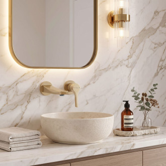 Podomítková umyvadlová baterie REA Maxim Brush Gold + BOX