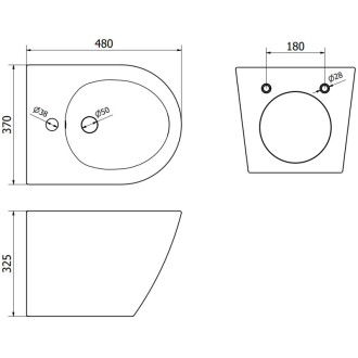 Závěsný bidet Mexen Lena, matná barva cappuccino - 35224864