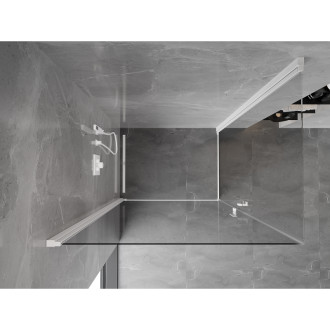 Sprchový kout Mexen Mist-B Duo s výklopným mechanismem 100 x 70 cm, průhledný, bílý - 8A2-100-070-20-00