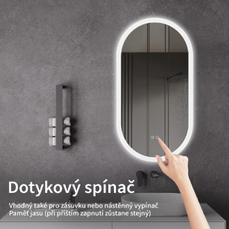 CERANO - Koupelnové LED zrcadlo Toro - 40x60 cm - 2. jakost