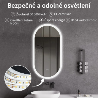 CERANO - Koupelnové LED zrcadlo Toro - 40x60 cm - 2. jakost