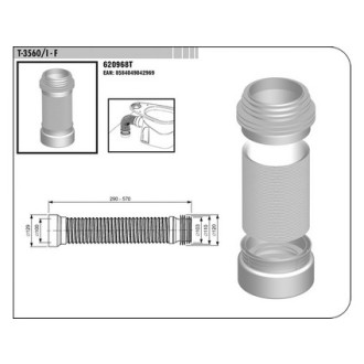 Přípoj SAM HOLDING T-3560 /I - F k WC Flexi 110/570mm RW 620968