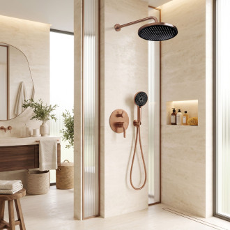 Podomítková sprchová sada Rea Maxim Brush Copper + BOX