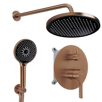 Podomítková sprchová sada Rea Maxim Brush Copper + BOX