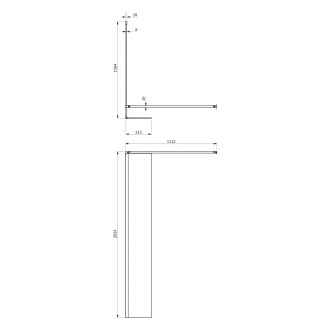 Omnires MARINA MA1230BLTR Walk-in s boční stěnou 120x30, matná černá