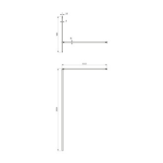 Omnires MARINA DNR10XCRTR Walk-in 100, chrom