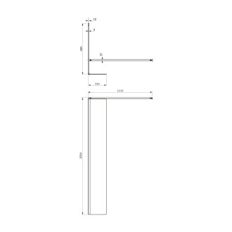 Omnires MARINA MA9030CRTR Walk-in s boční stěnou 90x30, chrom