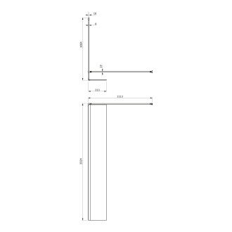 Omnires MARINA MA1130CRTR Walk-in s boční stěnou 110x30, chrom