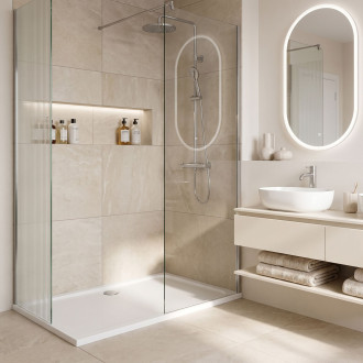 REA Sprchová akrylová vanička Belmond White 80x100 REA-K4372