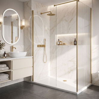 REA Sprchová akrylová vanička Belmond White 80x100 KPL-14372